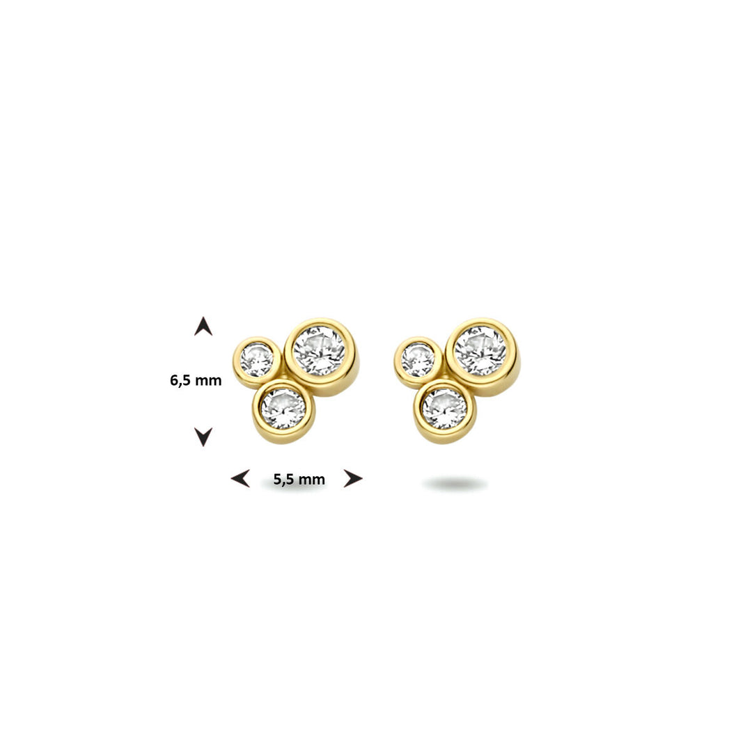 Ohrstecker Zirkonia 14K Gelbgold