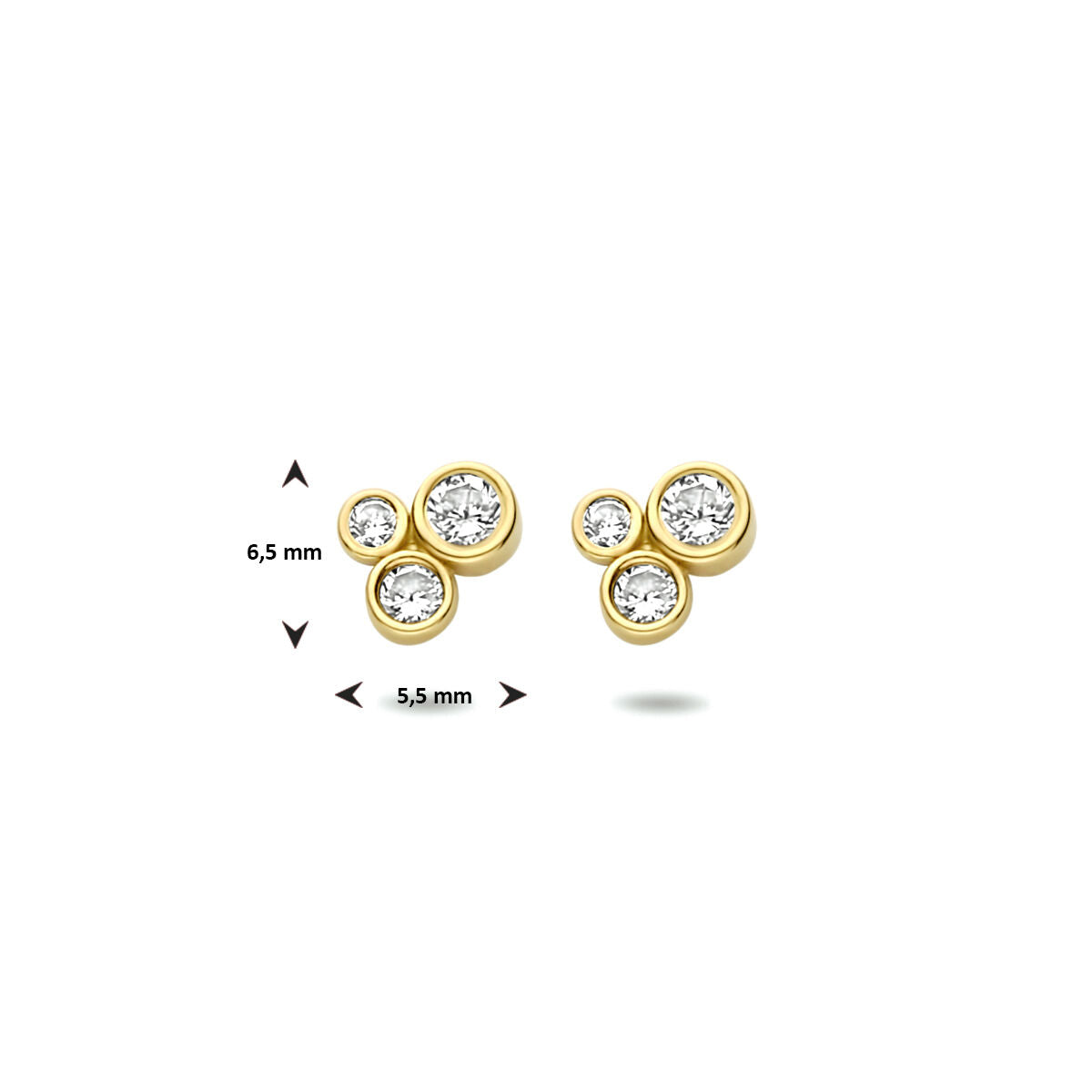Ohrstecker Zirkonia 14K Gelbgold