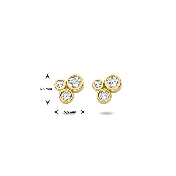 Ohrstecker Zirkonia 14K Gelbgold