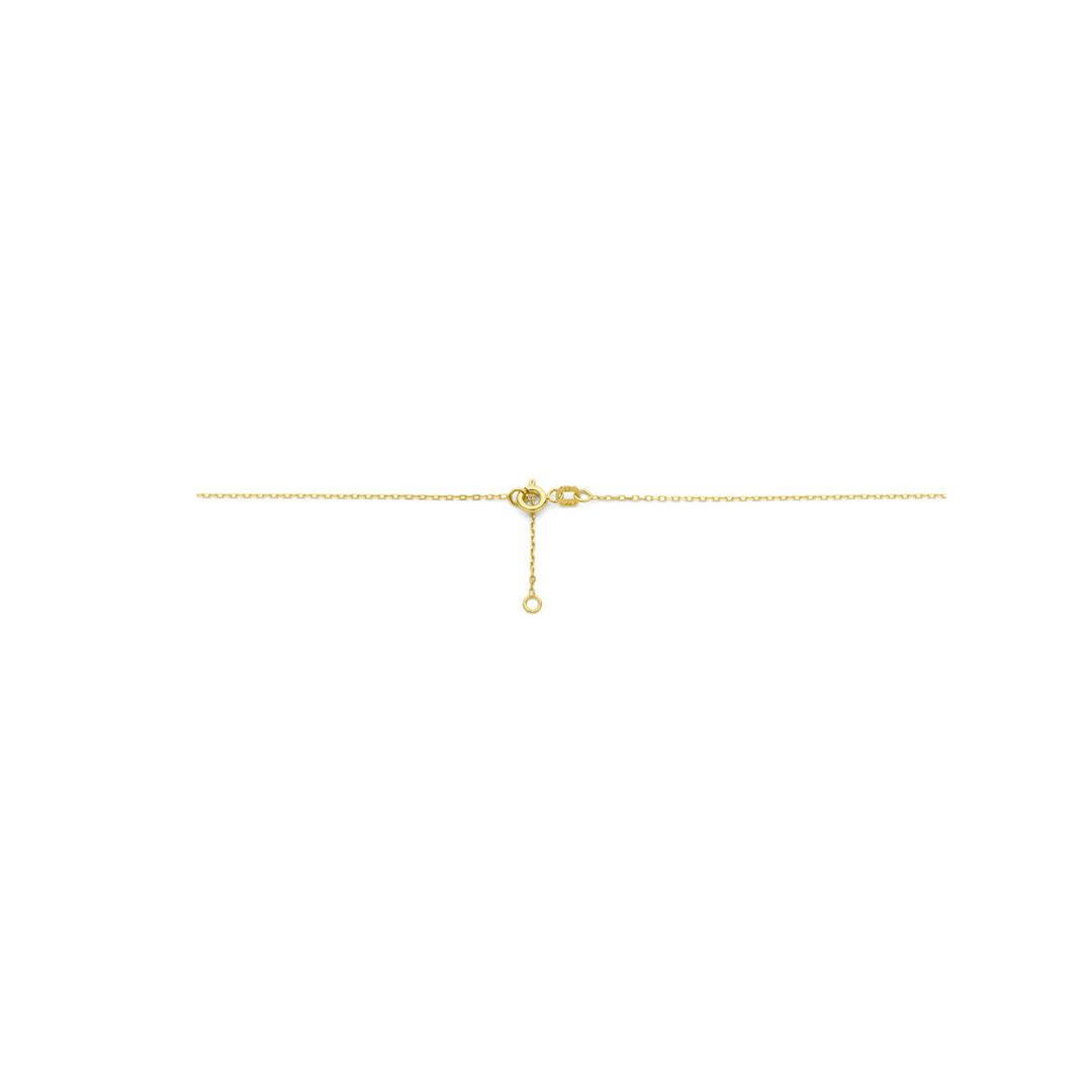Gold Damenhalskette Herz und Diamant 14K