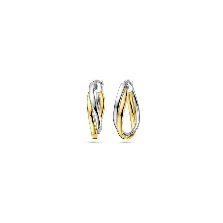 Ohrringe 1 Mikron Silber vergoldet (Gelb/Rhodium)