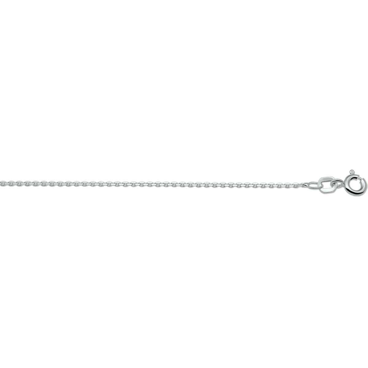 Halskette Anker diamantiert 1,1 mm Silber weiß