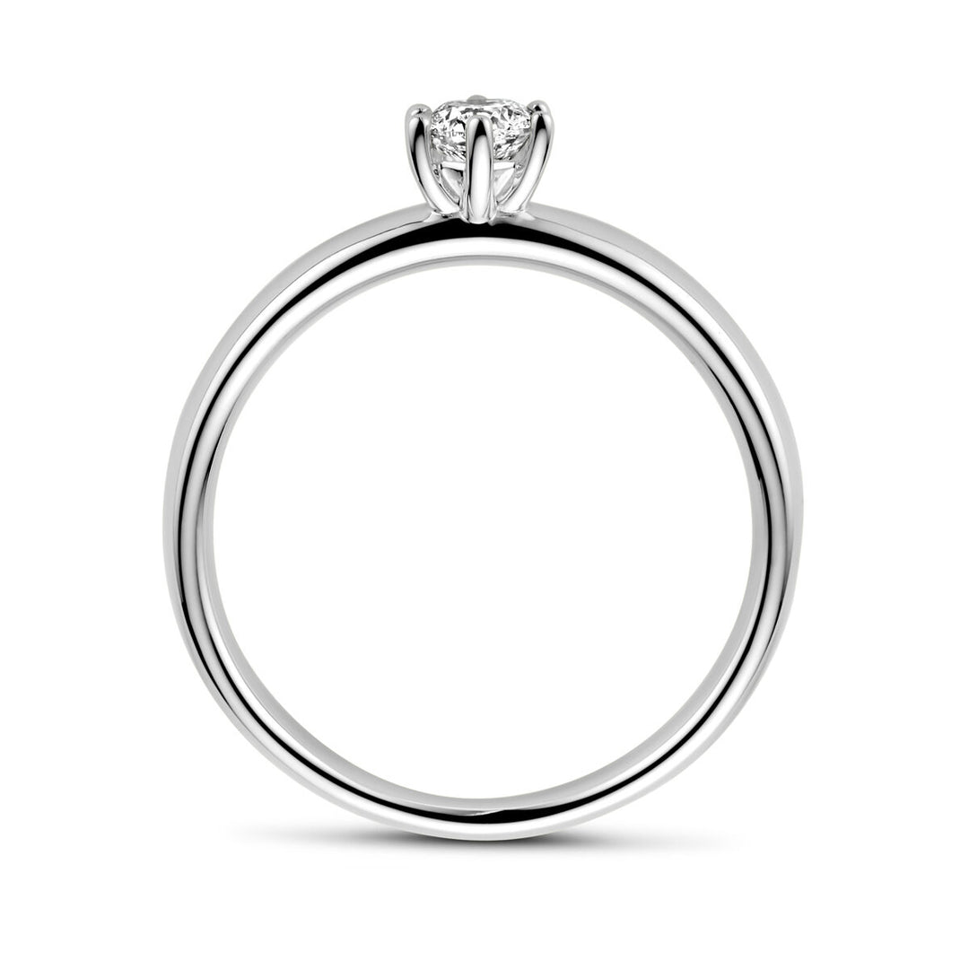 aanzoeksring diamant 0.25ct h si 14K witgoud