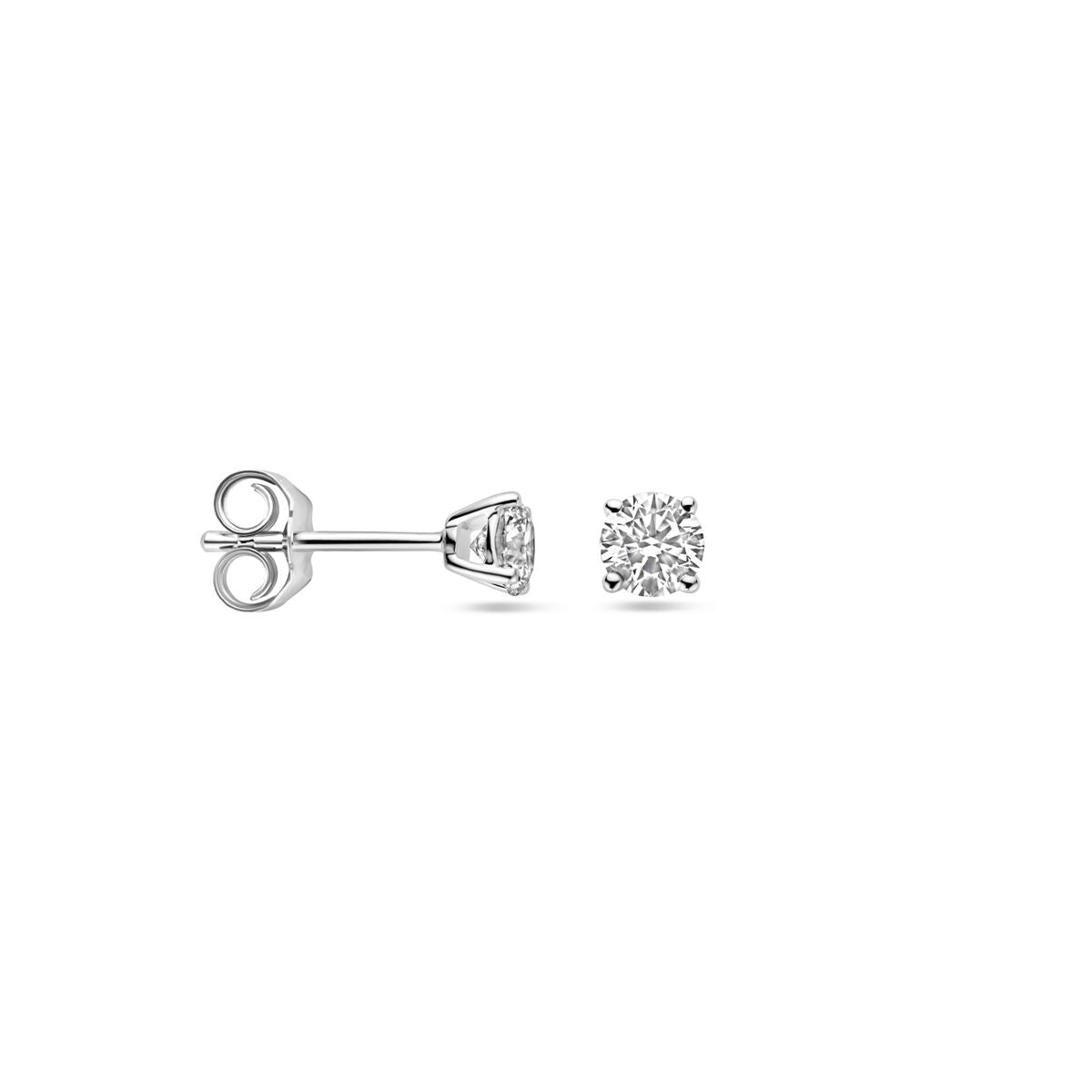 Ohrstecker Lab grown Diamant 0.5ct (2x 0.25ct) H SI 4 mm 14K Weißgold