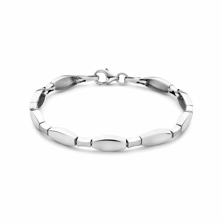 Silberarmband Damenhalsband poly/matt rhodiniert