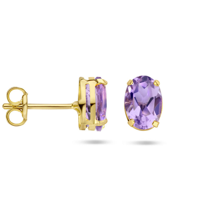Ohrstecker Amethyst 14K Gelbgold