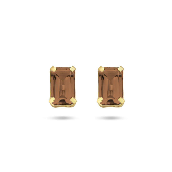 Ohrringe Rauchquarz 14K Gelbgold