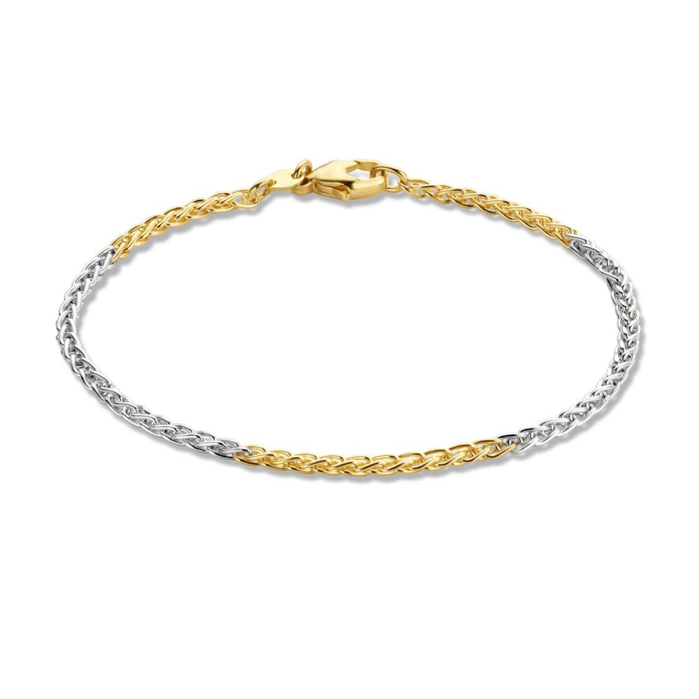 Elegante 14-Karaat Gouden Armband voor Dames – Geel/Wit Goud