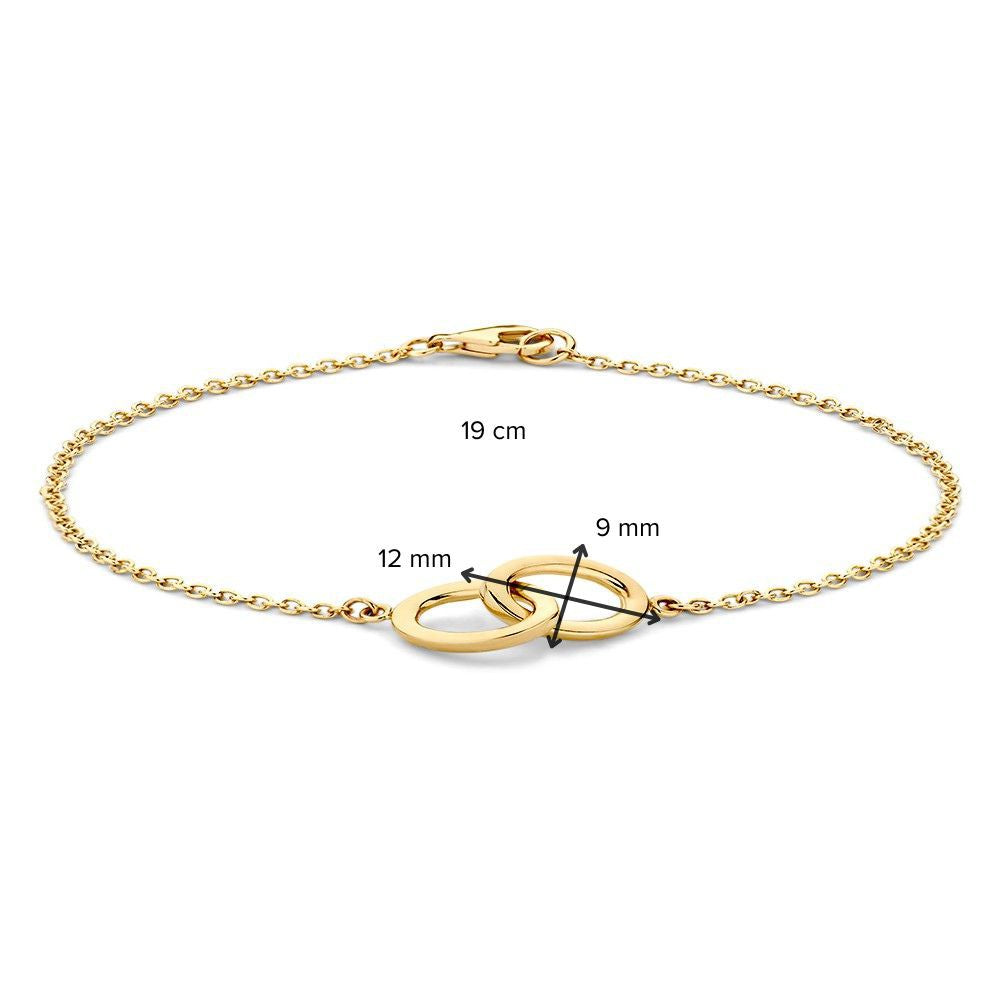 Goldarmband mit ovalen Gliedern – 14 Karat Luxus für Damen