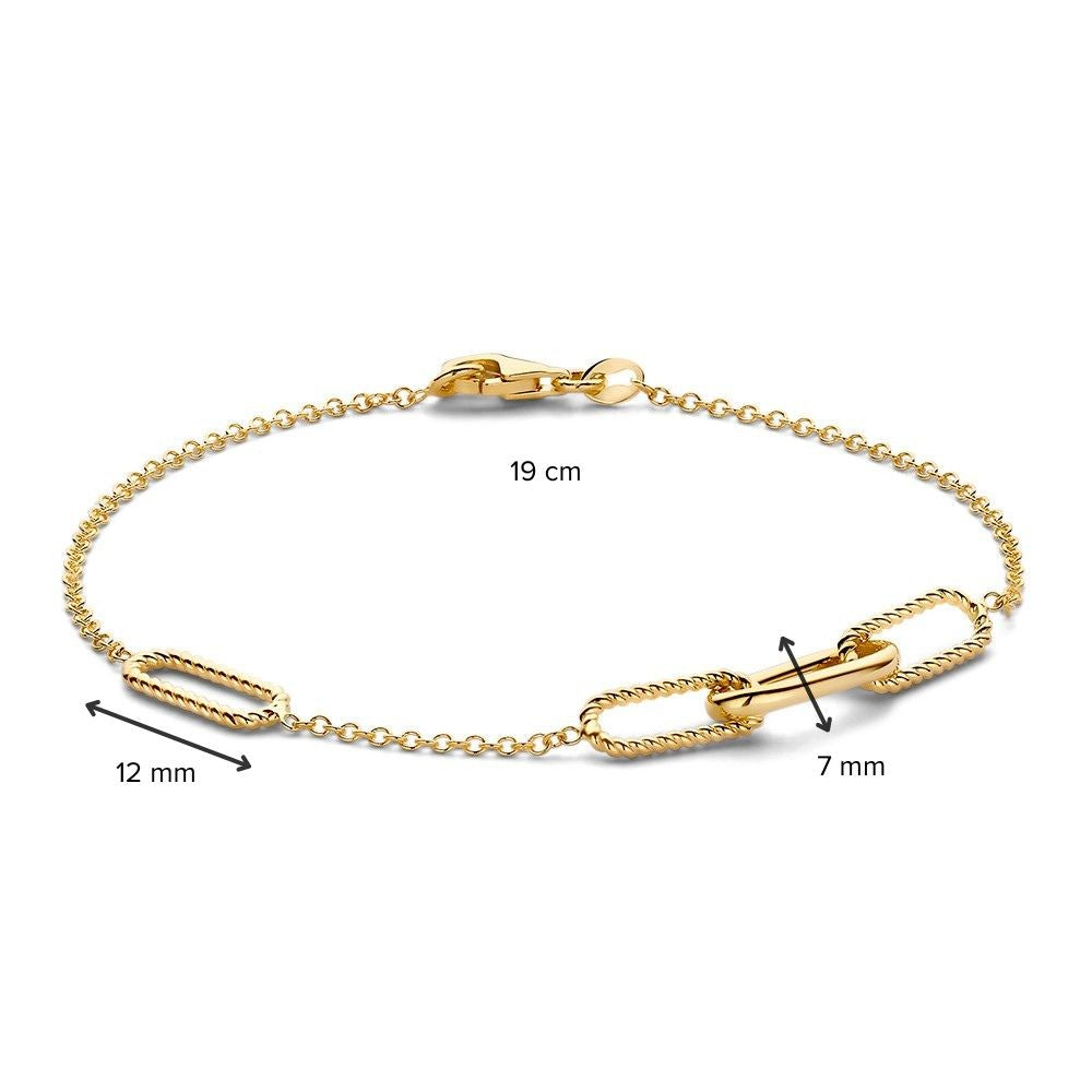 Stilvolles Gelbgold-Armband 14 Karat, 2,8 g, 19 cm – Zeitlos und Elegant