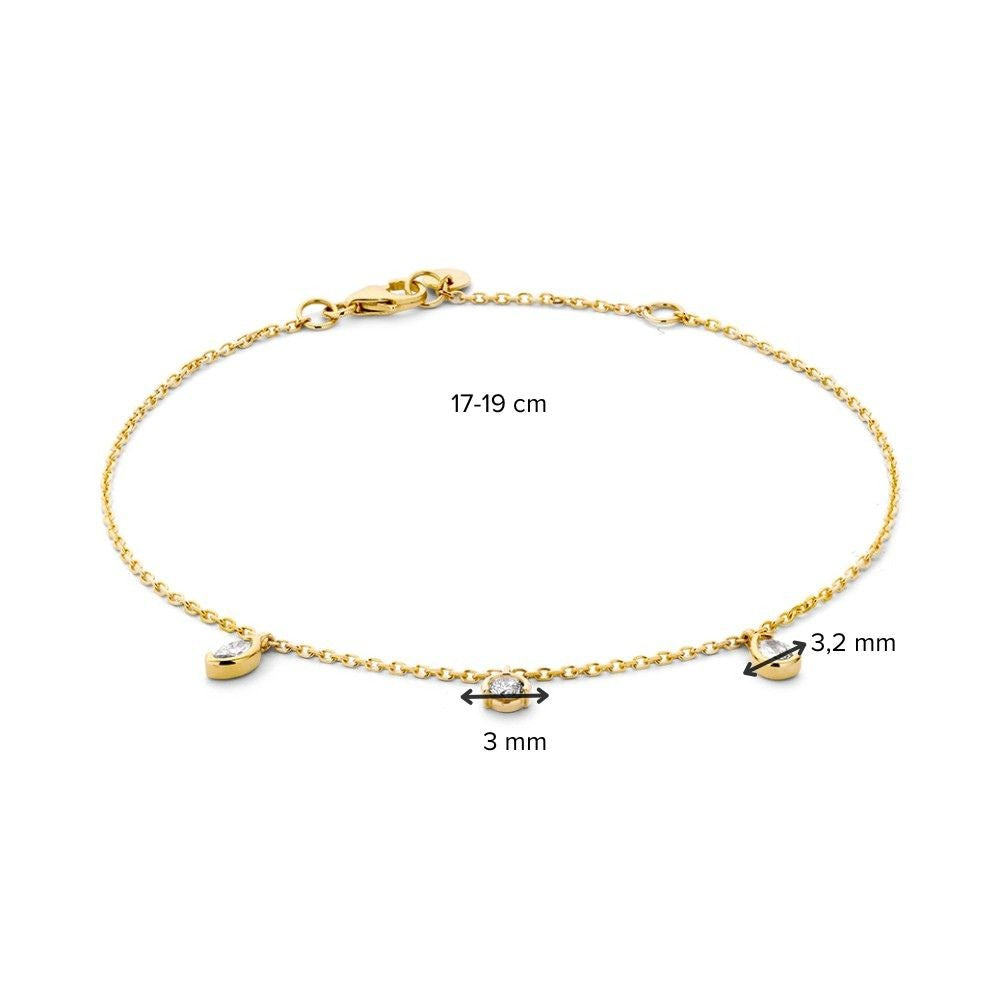 Armband Gelbgold Brillant 0,24 kt.