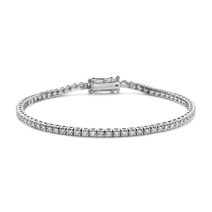 Witgouden Armband met Briljanten 0.95 crt - Elegante Damesaccessoire 14 Karaat