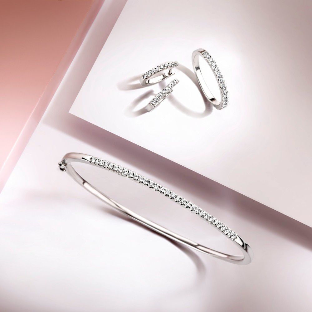 Weißgoldarmband mit Brillanten 0,96 Karat – Elegantes Damenaccessoire 14 Karat