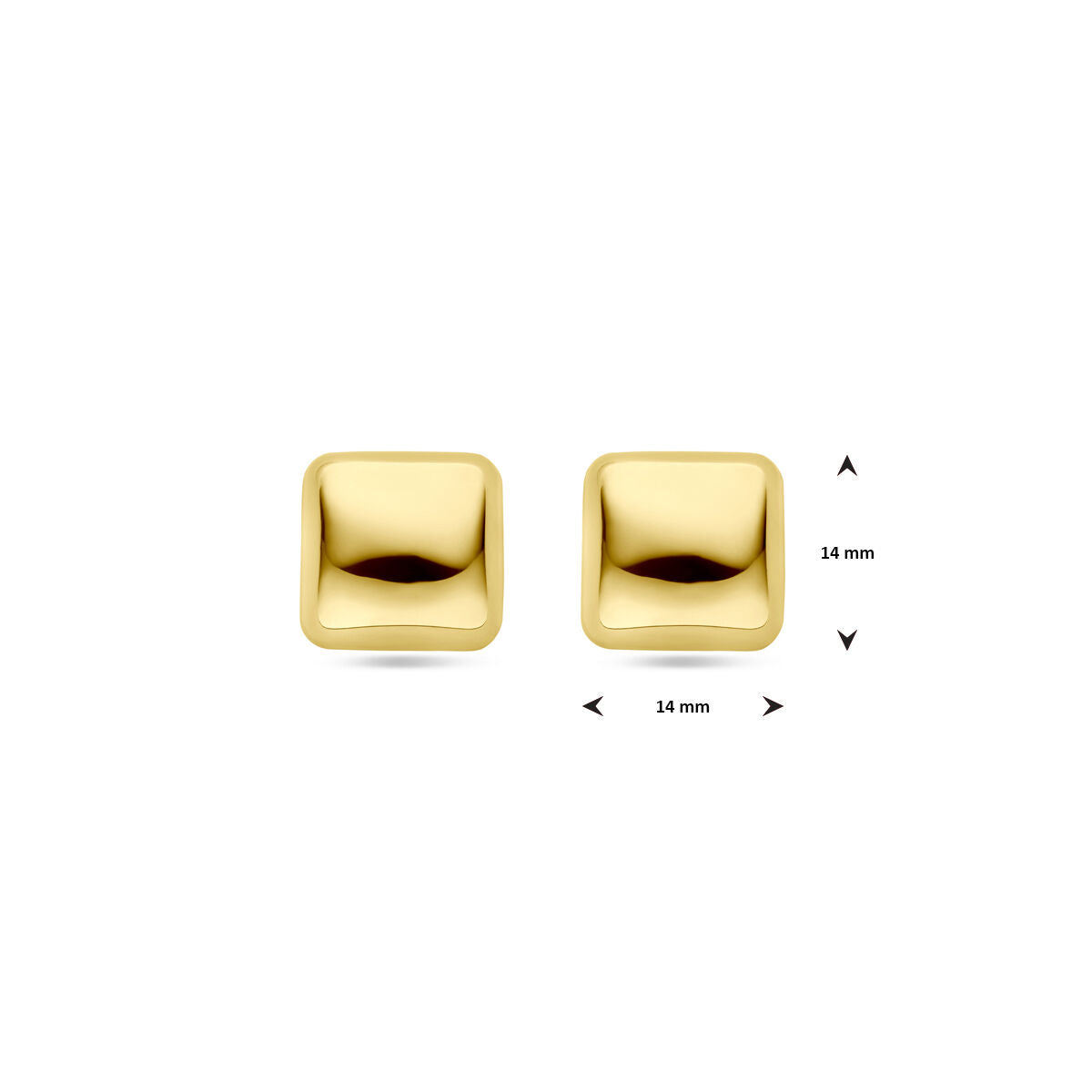 Ohrstecker 14 mm 1 Mikron vergoldet (gelb)