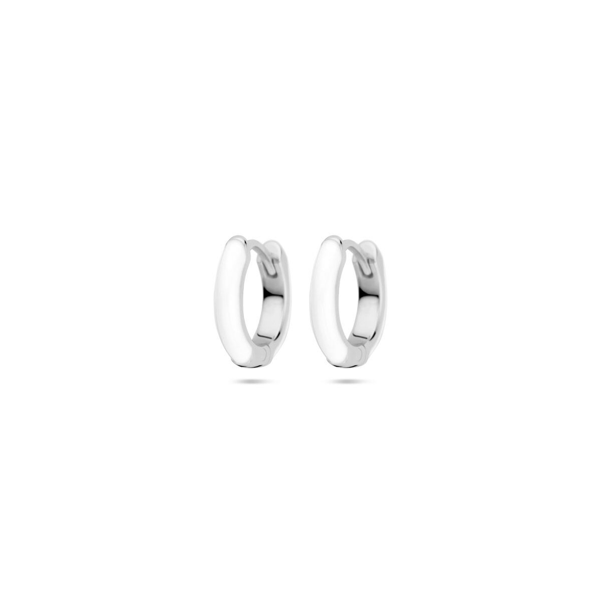 Klappohrringe Emaille 10,5 mm Silber rhodiniert