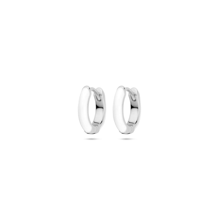 klapoorringen emaille 10,5 mm zilver gerhodineerd