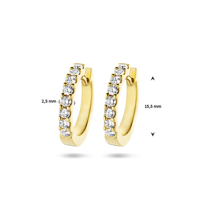 Ohrhänger Diamant 0,50 ct (2x 0,25 ct) H SI 14K Gelbgold