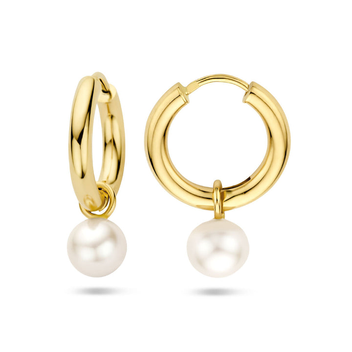 Tropfenohrringe Perle 14K Gelbgold