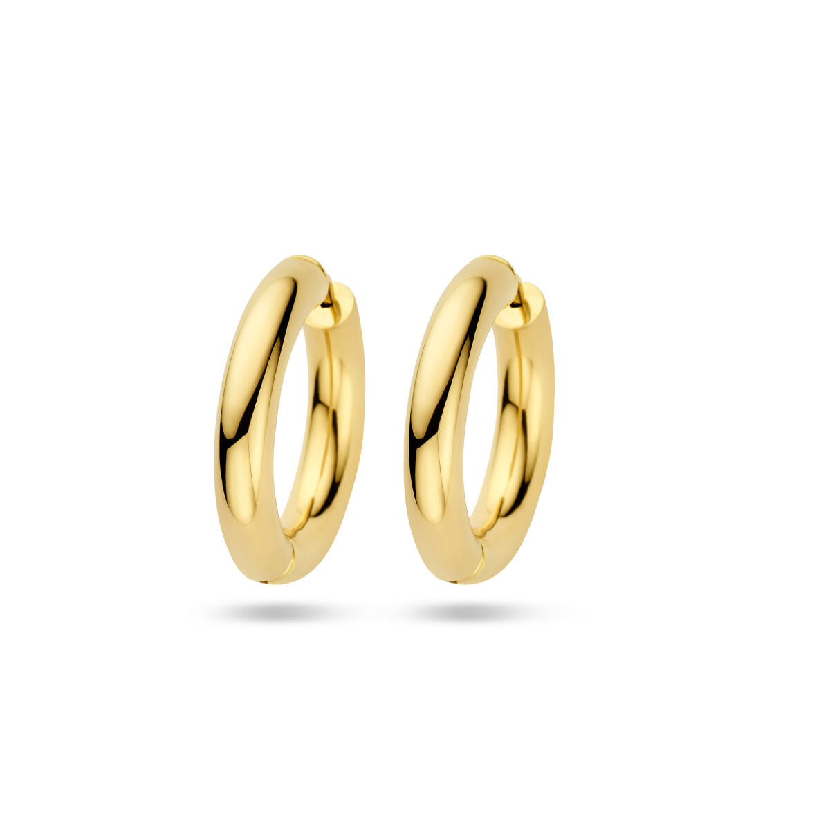 Ohrhänger aus 14K Gelbgold mit runder Form und 4,0 mm Breite