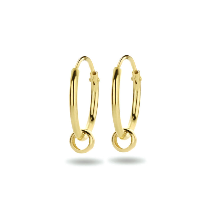 Ohrringe Ring 14K Gelbgold