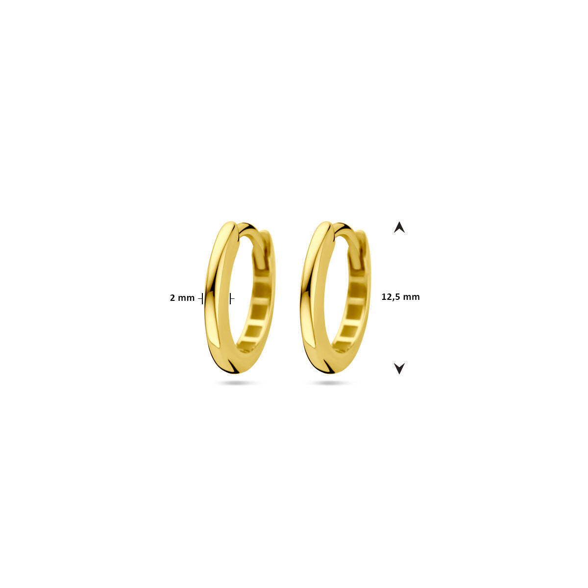 Klappohrringe 12,5 mm 14K Gelbgold