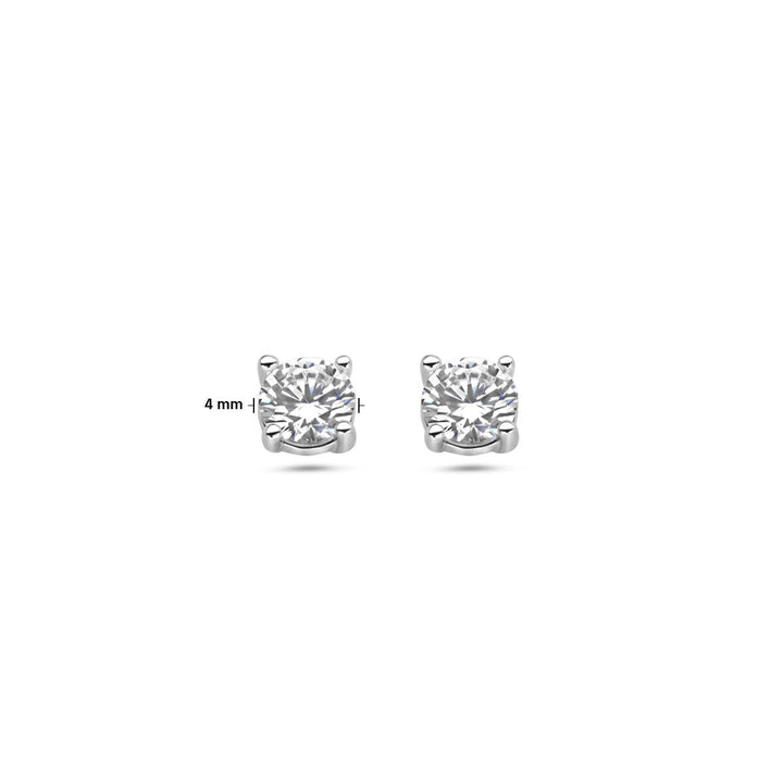 Ohrstecker Zirkonia Silber rhodiniert
