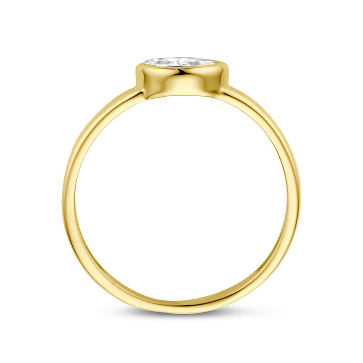 Samenring Zirkonia 14K Gelbgold