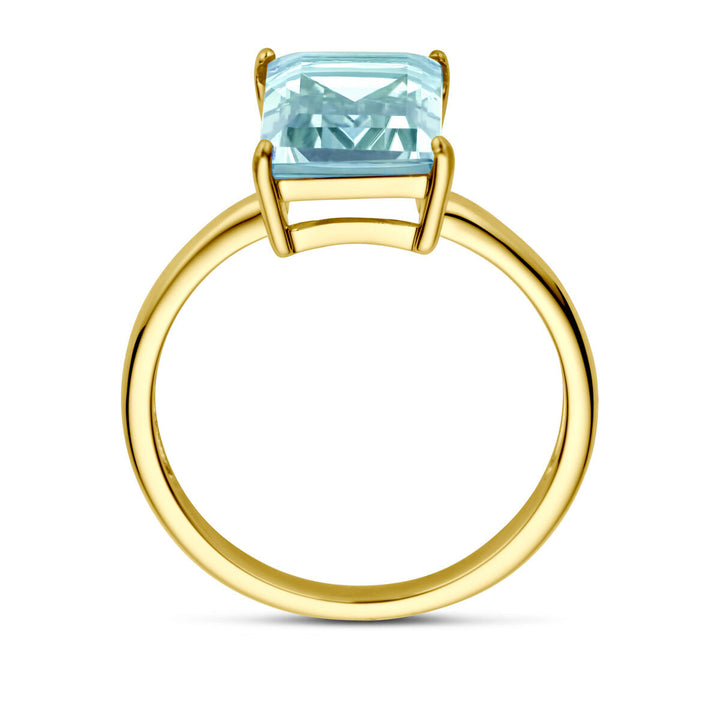 Ring Blautopas 14K Gelbgold