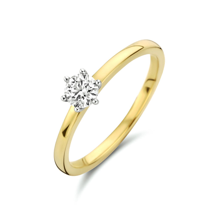 Ring Diamant 0,25 ct h si 14K Bicolor-Gold gelb/weiß