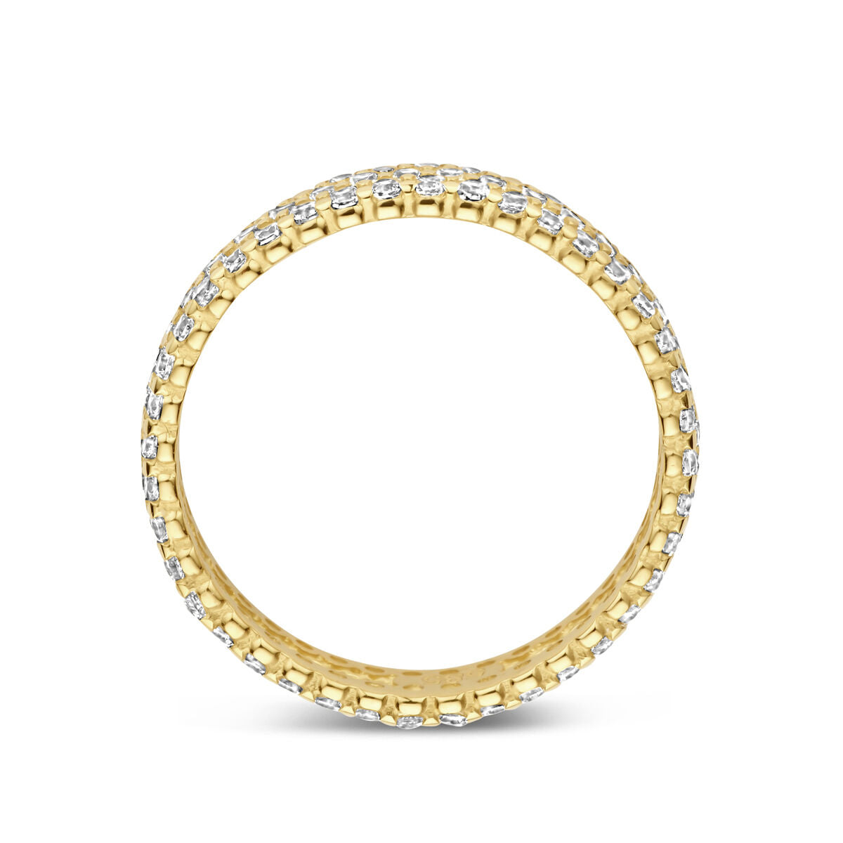 Ring Zirkonia 4 mm 14K Gelbgold