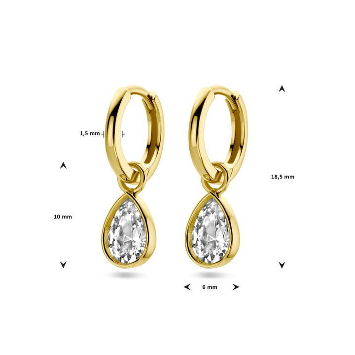 Ohrringe Zirkonia 14K Gelbgold
