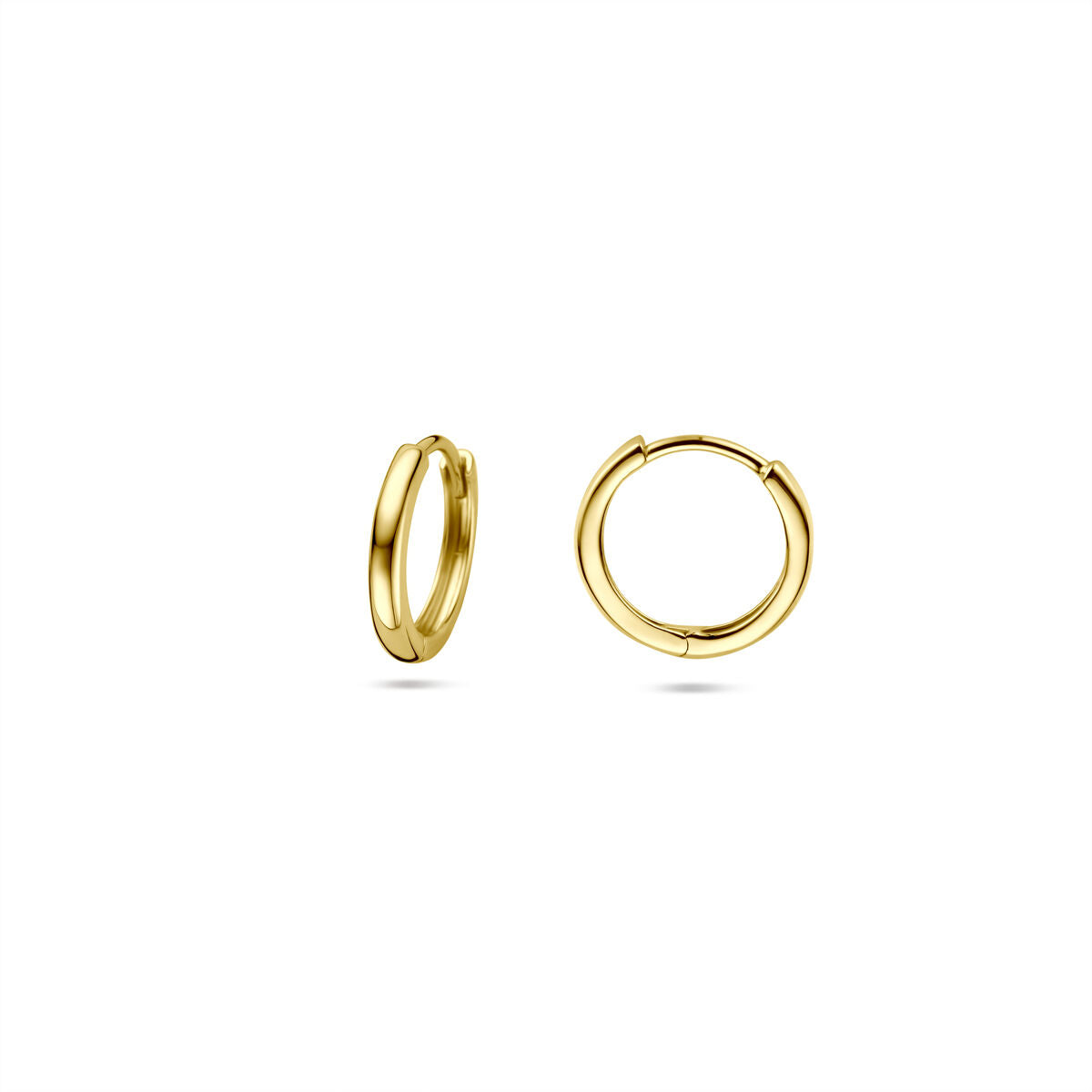 14k Gelbgold Damen Klappcreolen mit Scharnierverschluss