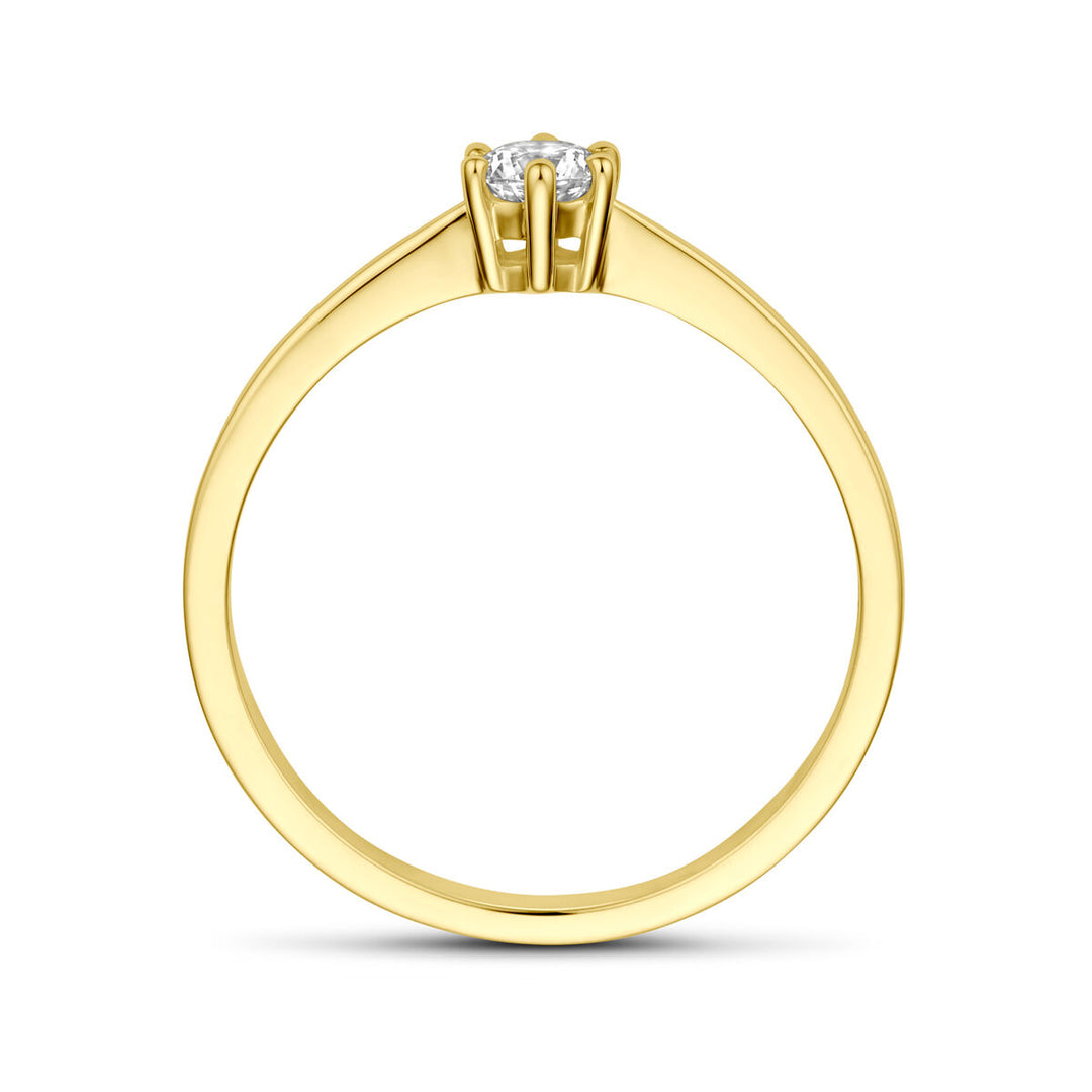 Ring Zirkonia 14K Gelbgold