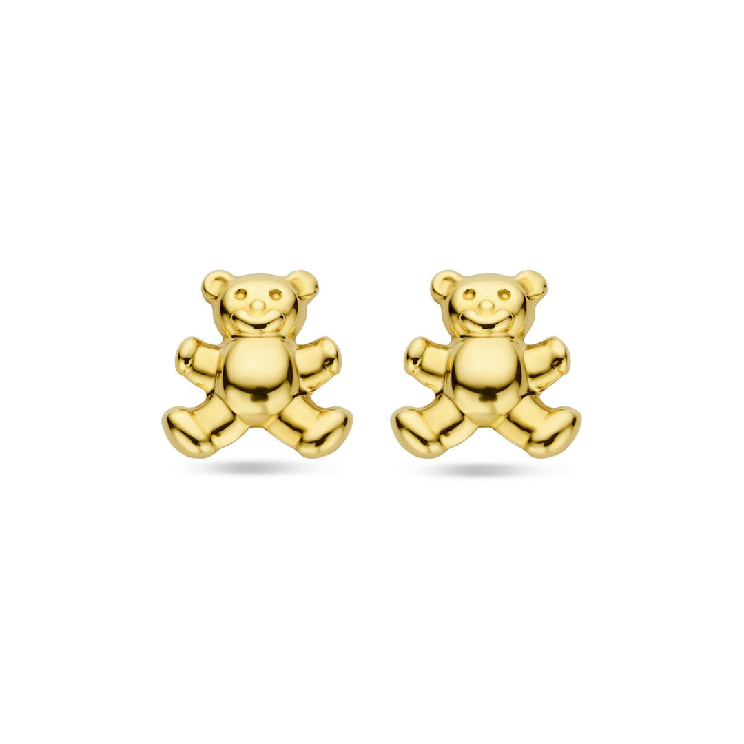 oorknoppen beer 6,0 mm 14K geelgoud