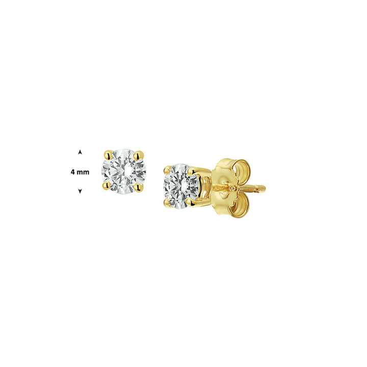 Ohrstecker Zirkonia 14K Gelbgold