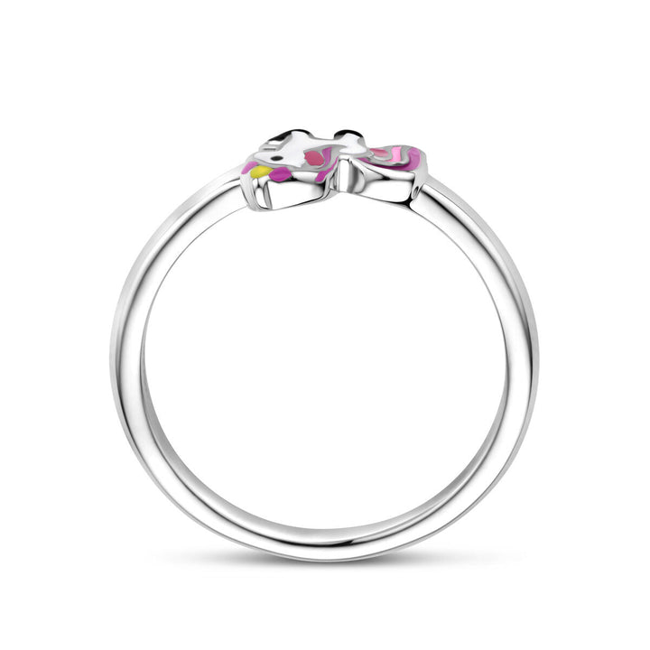 Een delicate Van der Kooij Collectie ring eenhoorn zilver gerhodineerd, met een charmant eenhoorn ontwerp - een betoverende toevoeging aan elke sieradencollectie.