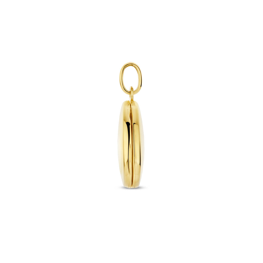 medaillon druppel 20 mm 14K geelgoud