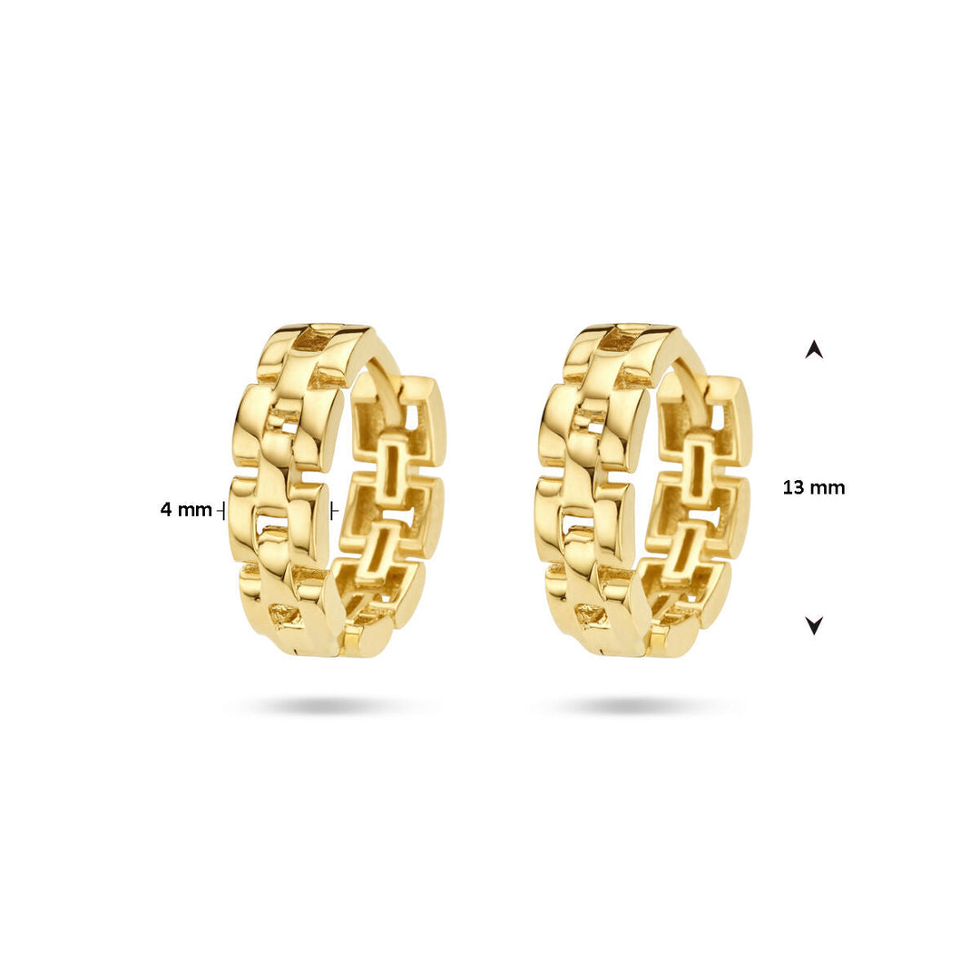 Ohrhänger mit Gliedermotiv aus 14-karätigem Gelbgold