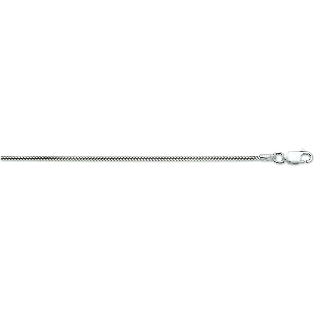 Armband Schlange rund 1,6 mm 18 cm Silber rhodiniert