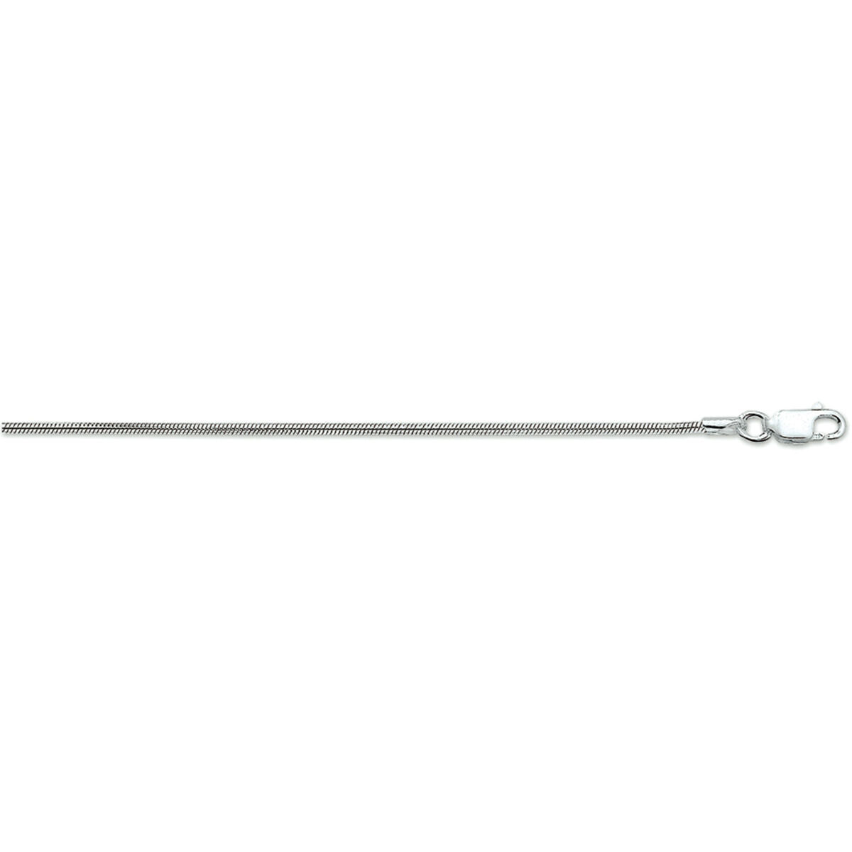 Armband Schlange rund 1,6 mm 18 cm Silber rhodiniert