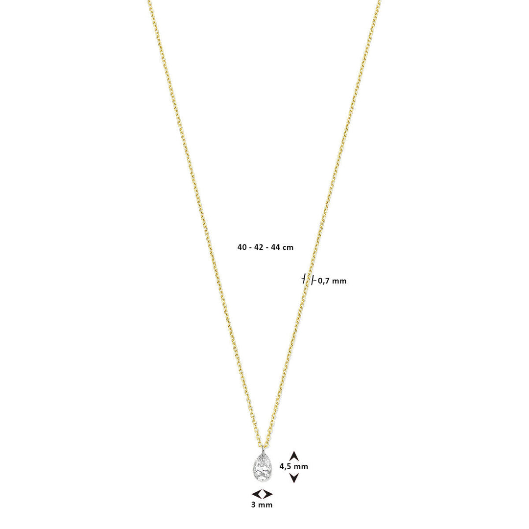 Gold Damenhalskette Diamant 18K