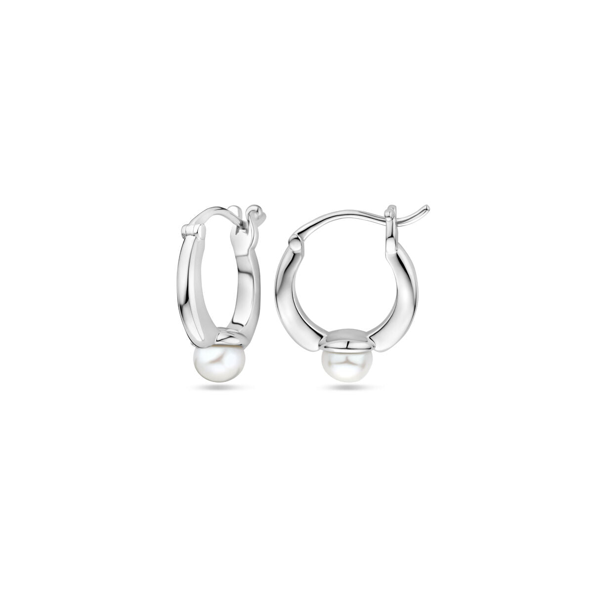 Ohrringe Perle 20 mm Silber rhodiniert