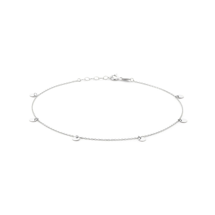 Silber Fußkettchen rund 1,0 mm 24 + 2 cm Silber rhodiniert