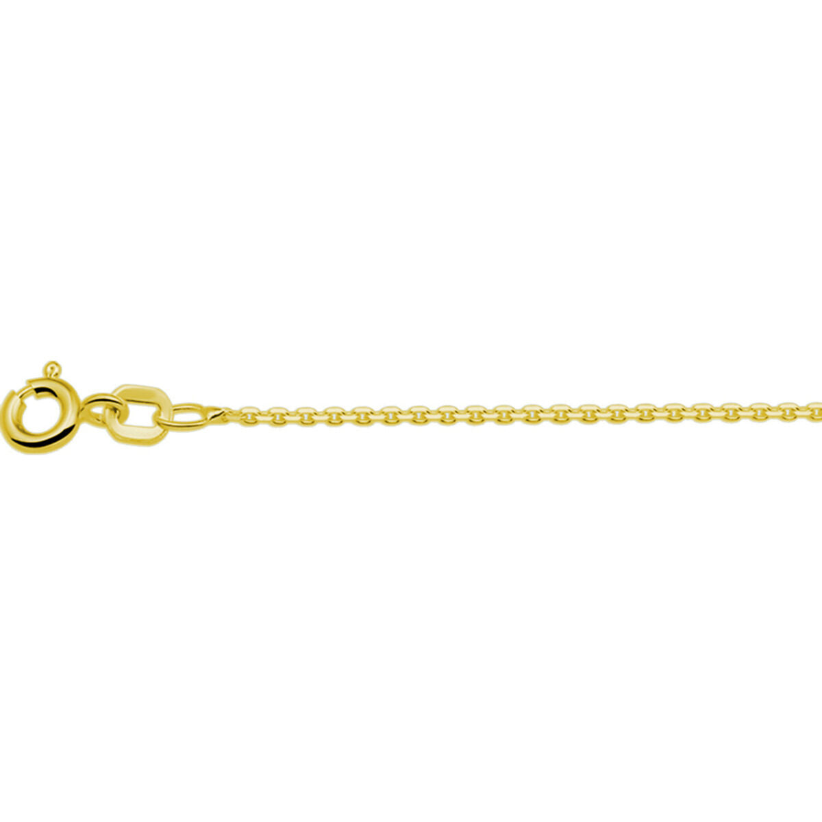 Halskette mit diamantierten Anker-Gliedern, 1,1 mm, 41 + 4 cm, 3 Mikron vergoldet
