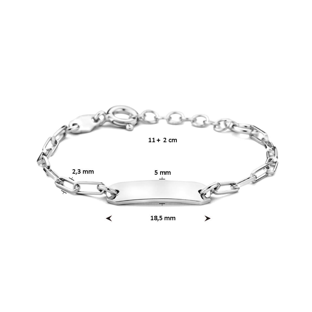 Babyarmband versilbert 5,0 mm rhodiniert