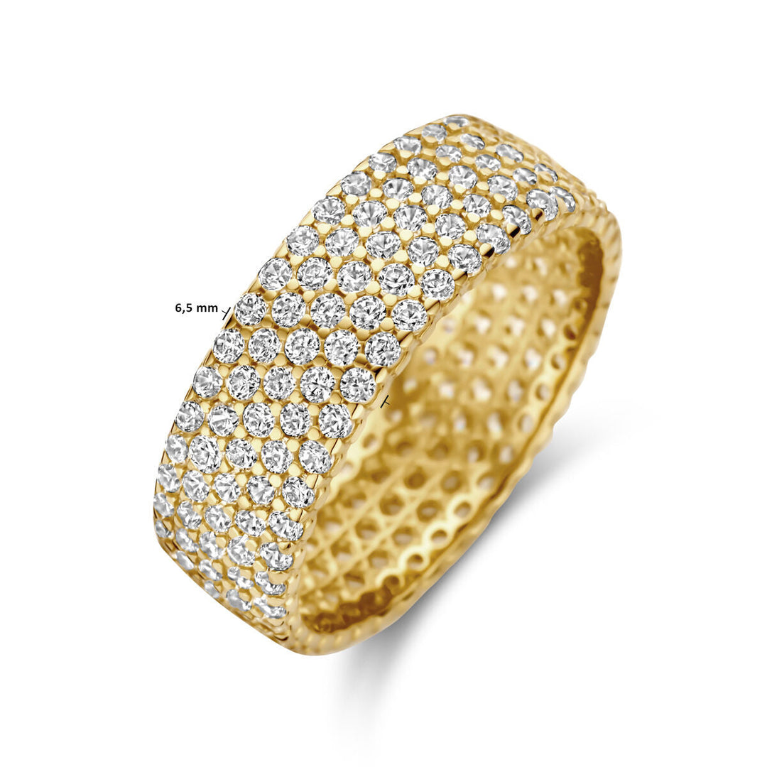 Ring Zirkonia 6,5 mm 14K Gelbgold