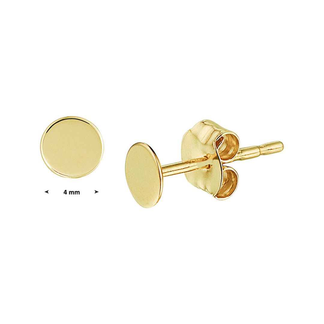 Ohrstecker rund 14K Gelbgold