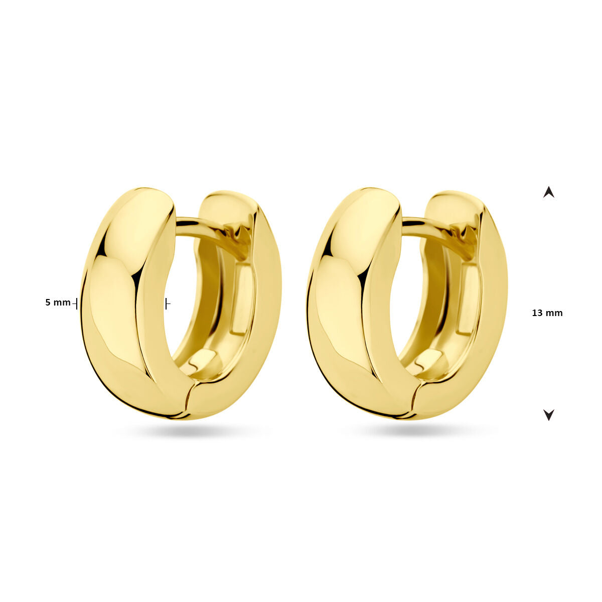 Klappcreolen 13 mm 1 Mikron vergoldet (gelb)