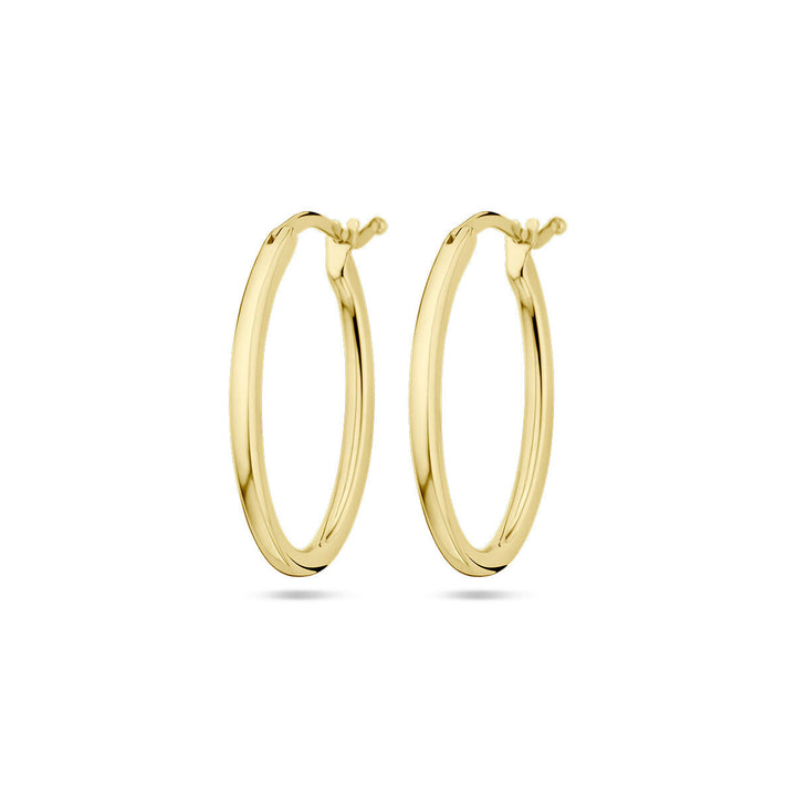 Ohrringe oval 14K Gelbgold