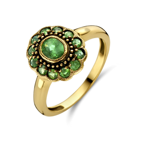 Ring mit grünem Stein